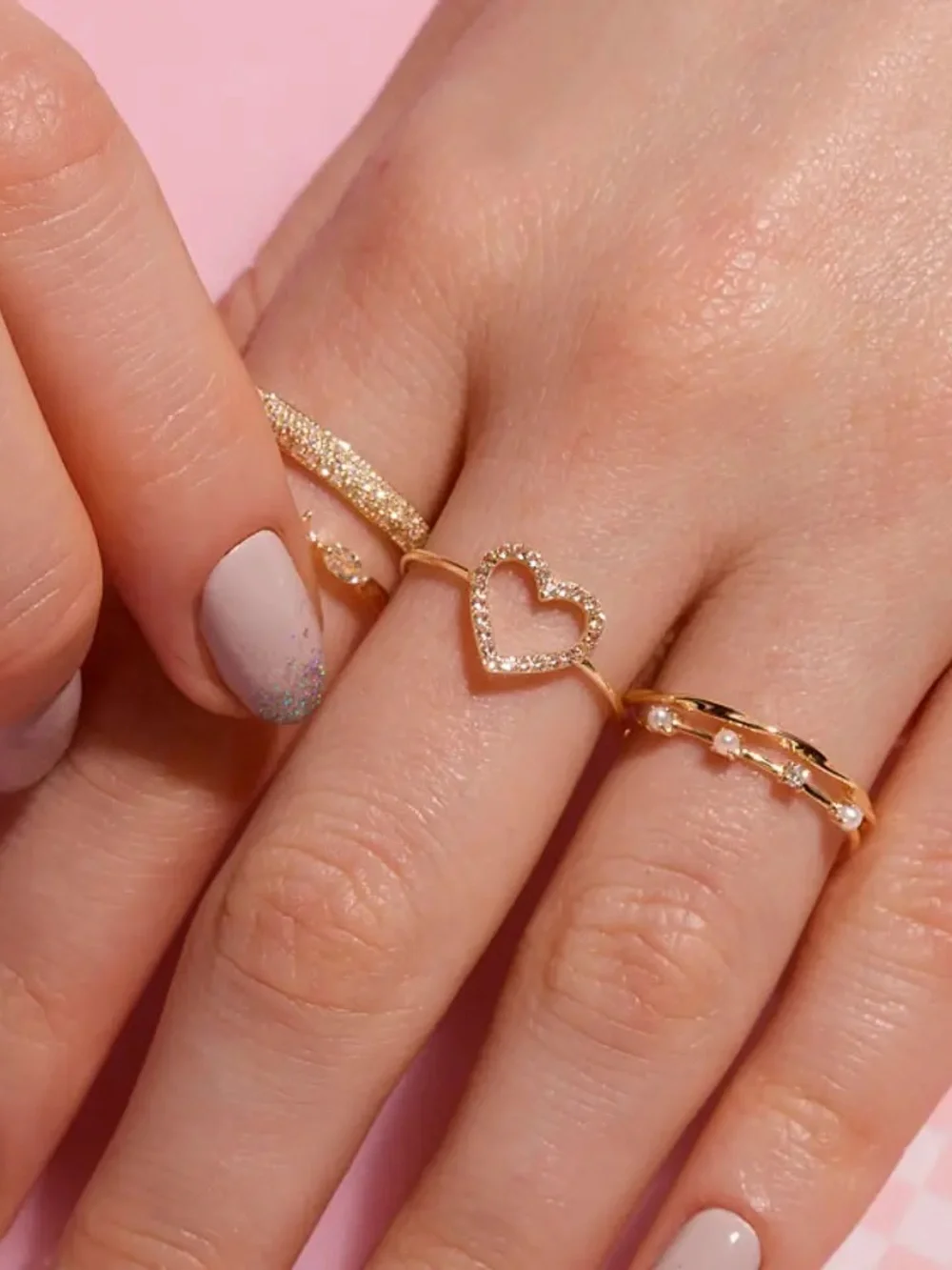 Stone and Strand 14K Solid Gold Heart Ring